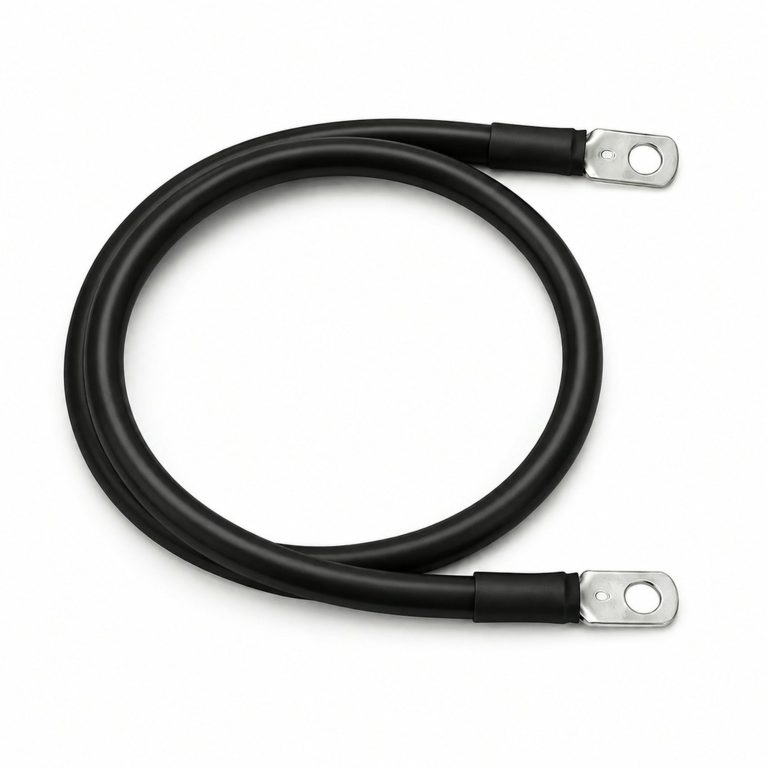 2 Gauge Tinned Battery Power Lead - Black - 450mm