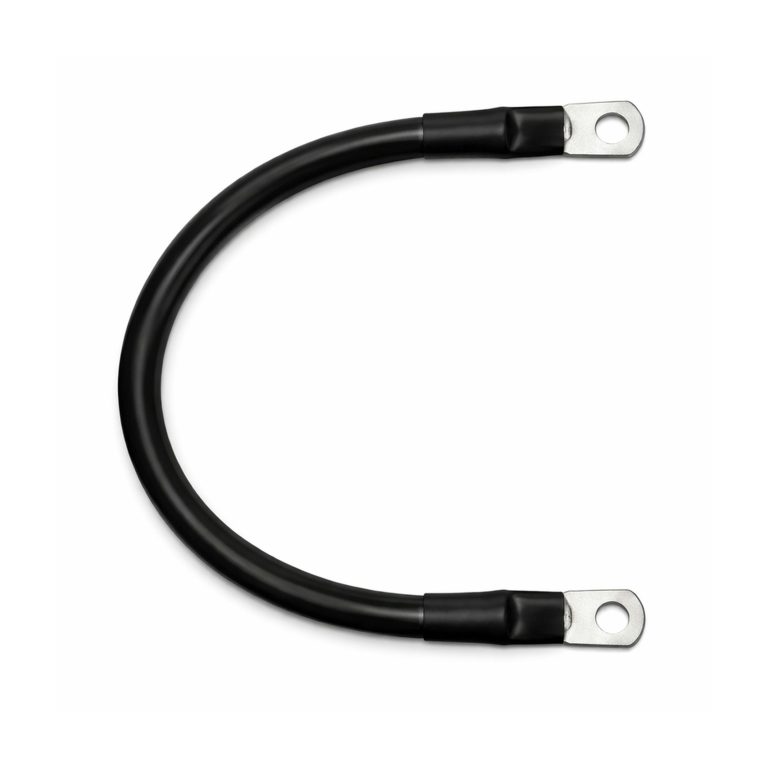 0 Gauge Tinned Battery Power Lead - Black - 450mm