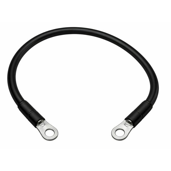 6 Gauge Tinned Battery Power Lead - Black - 750mm