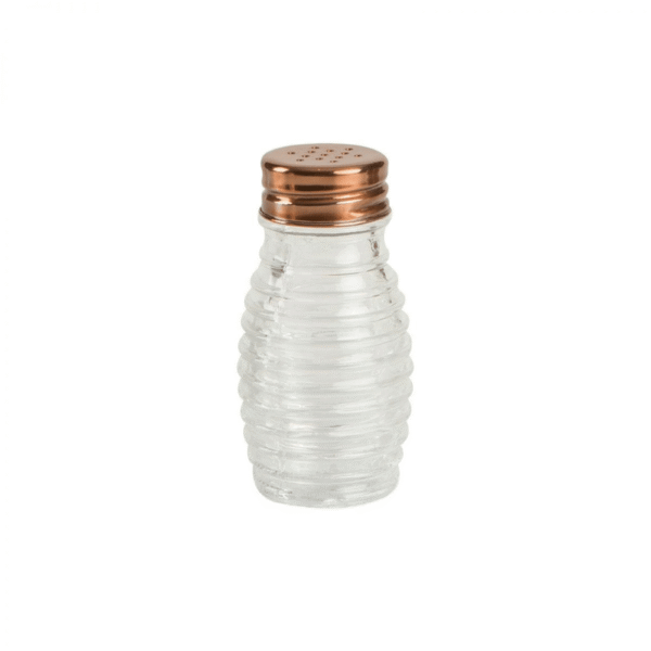 T&G Glass Beehive S/P Shaker Copper Top