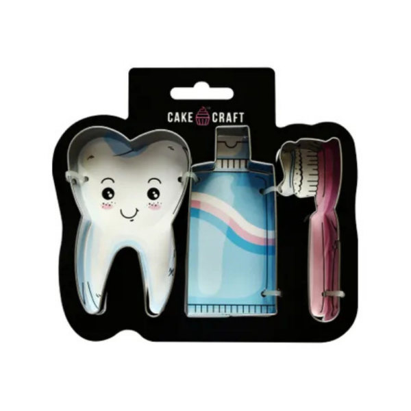 Cake Craft Toothbrush Cookie Cutters Set of 3
