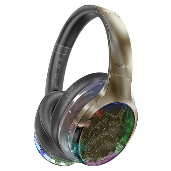 HiFi Stereo Wireless Bluetooth Active Noice Cancelling Headphones Gun Metal