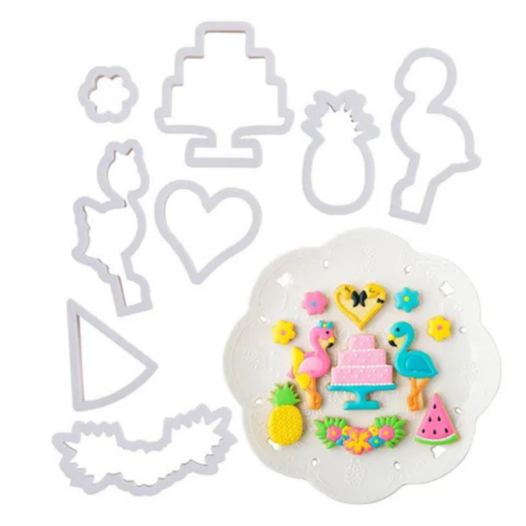 Tropical Flamingo Cookie Cutters Set of 8