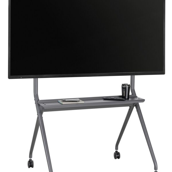 50-86'' Heavy-Duty Studio TV Cart/Trolley Up to 120Kgs Inc Large 75mm Caster Wheels
