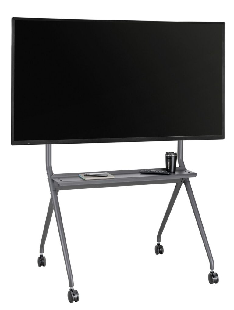 50-86'' Heavy-Duty Studio TV Cart/Trolley Up to 120Kgs Inc Large 75mm Caster Wheels