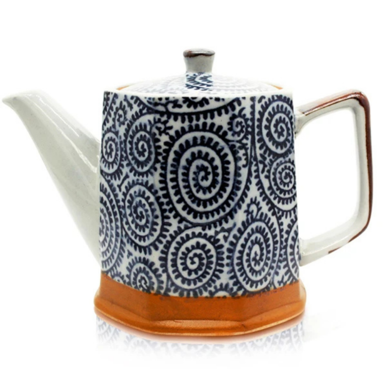 Tako Blue Spiral Teapot 500ml
