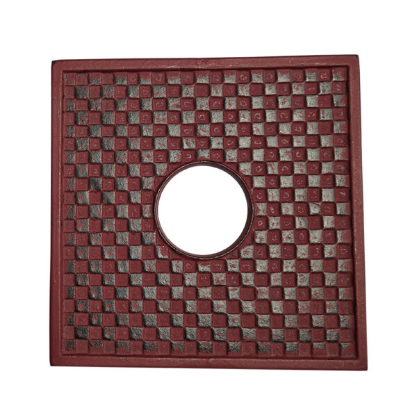 Square Terracotta Cast Iron Trivet 14cm