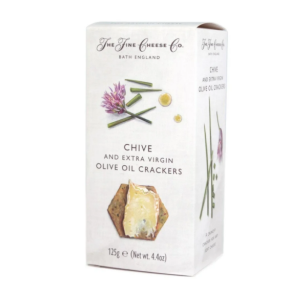 The Fine Cheese Co. Chive & Extra Virgin Olive Oil Crackers 125g