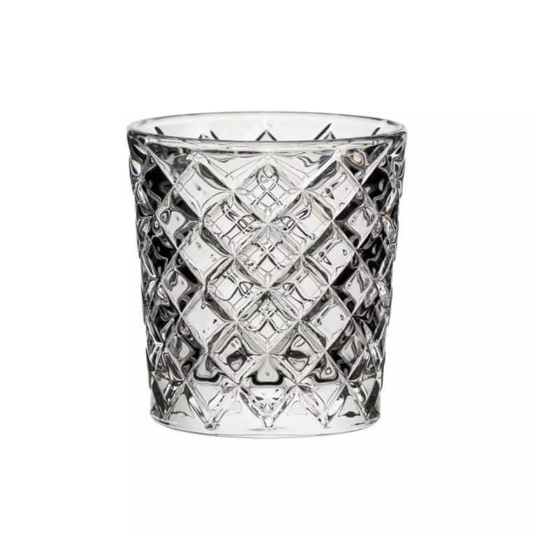 Utopia Criss Cross Votive Clear Candle Holder