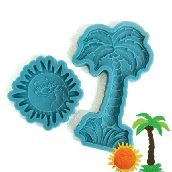 Sun & Palm Tree Silicone Mould