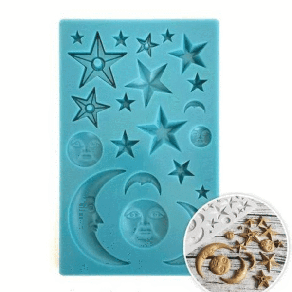 Assorted Moon & Stars Silicone Mould