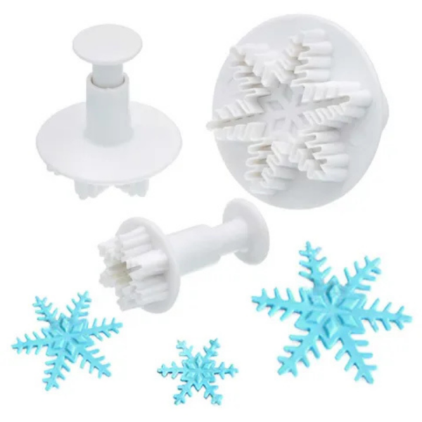 Snowflake Plunger Cutters Set of 3