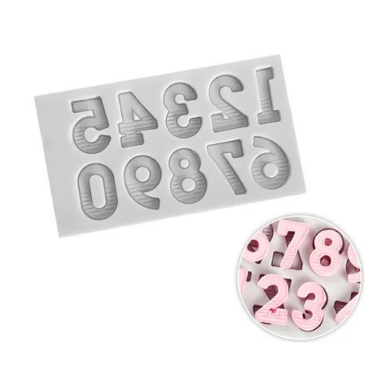 Cake Craft Universal Serif Numbers Silicone Mould