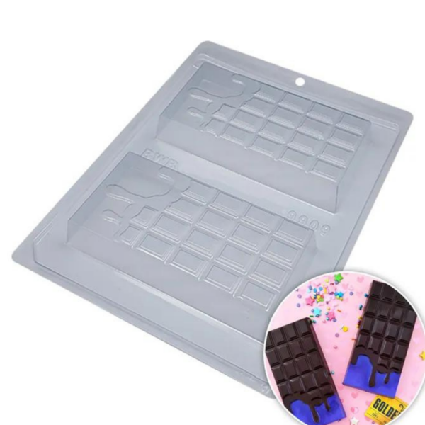 BWB Melted Chocolate Bar 3 Piece Chocolate Mould