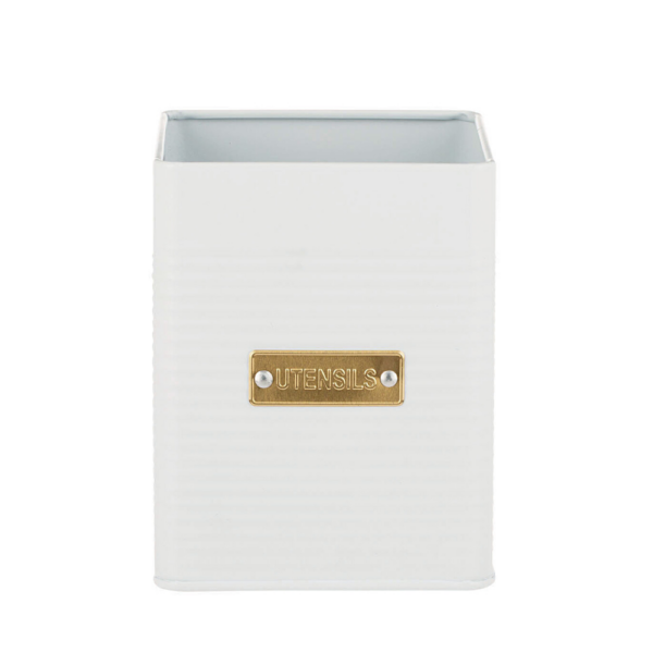 Typhoon Otto Square Range Utensil Jar White