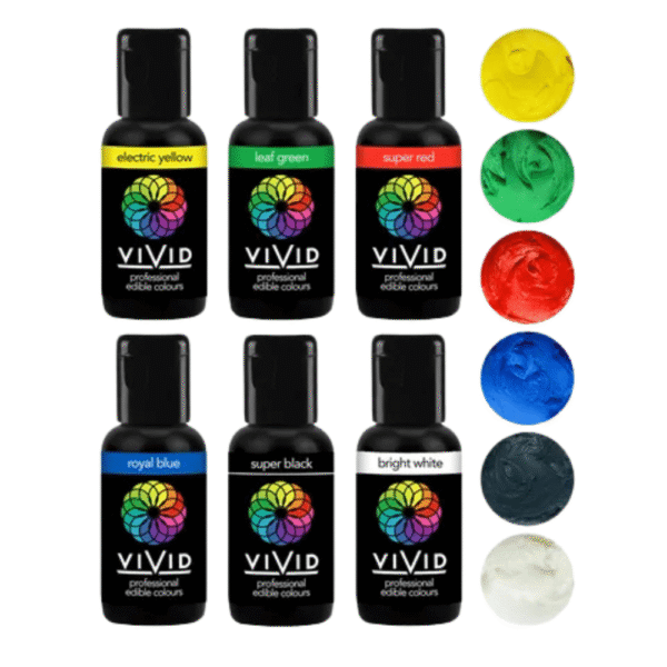 VIVID Gel Colours Set of 6 Primary