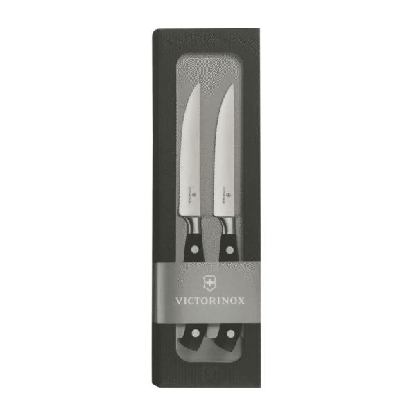 Victorinox Grand Maître Steak Knife 12cm Wavy Black Set of 2