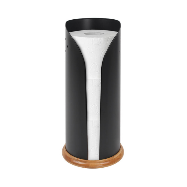 White Magic Eco Basics Toilet Roll Holder Black