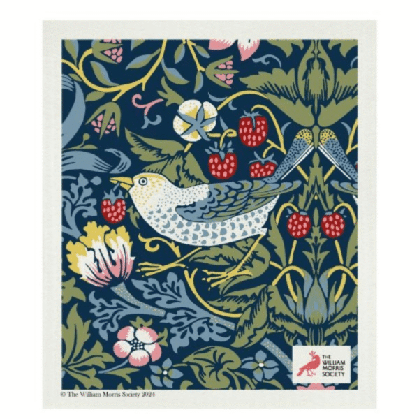 William Morris Swedish Dish Cloth Strawberry Thief 20cm