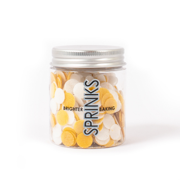Sprinks Wafer Decorations White & Gold 9g