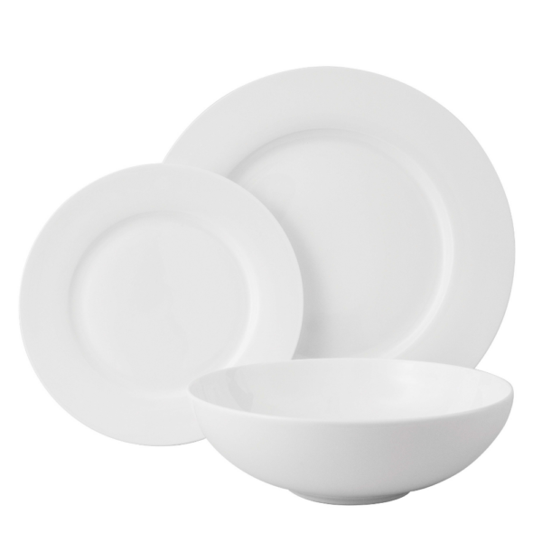 Wilkie Brothers Fine Bone China Rim Royale 18 Piece Dinner Set