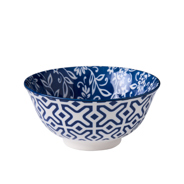 Wilkie Brothers Glazed Porcelain Bowl Blue Floral 15cm