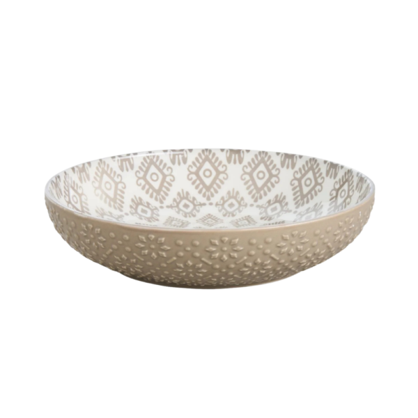 Wilkie Brothers Glazed Porcelain Pasta Bowl Monochrome Tile 21cm