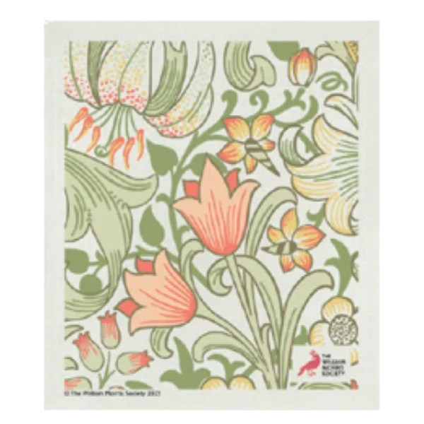William Morris Swedish Dish Cloth Golden Lily 20cm
