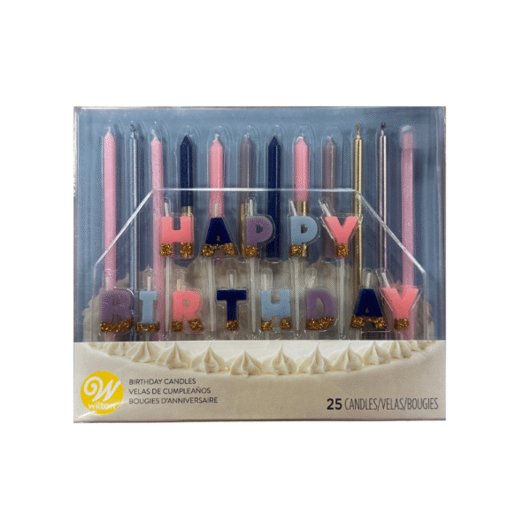Wilton Nostalgic Floral Happy Birthday Candles Set of 25