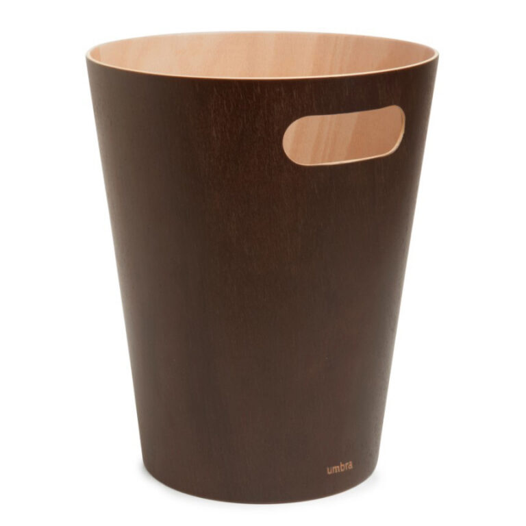 Umbra Woodrow Trash Can Espresso 7.5L