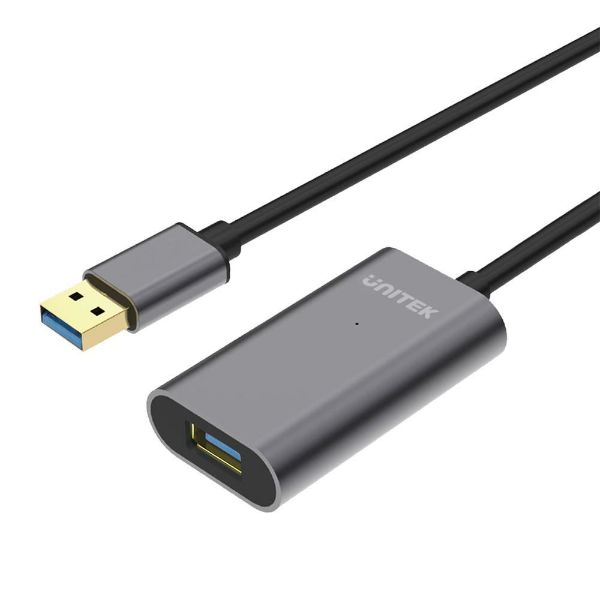 10m USB 3.0 Aluminium Extension Cable. Built-in Ext Chipset Supports Extended