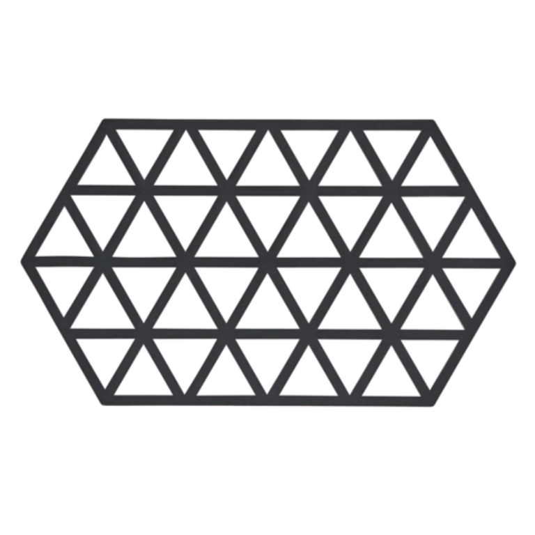 Zone Denmark Triangles Trivet Silicone Large Black