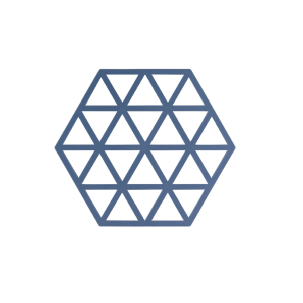 Zone Denmark Triangles Trivet Silicone Small Denim