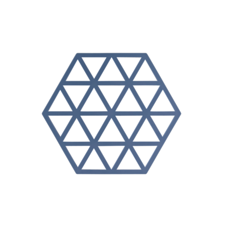 Zone Denmark Triangles Trivet Silicone Small Denim