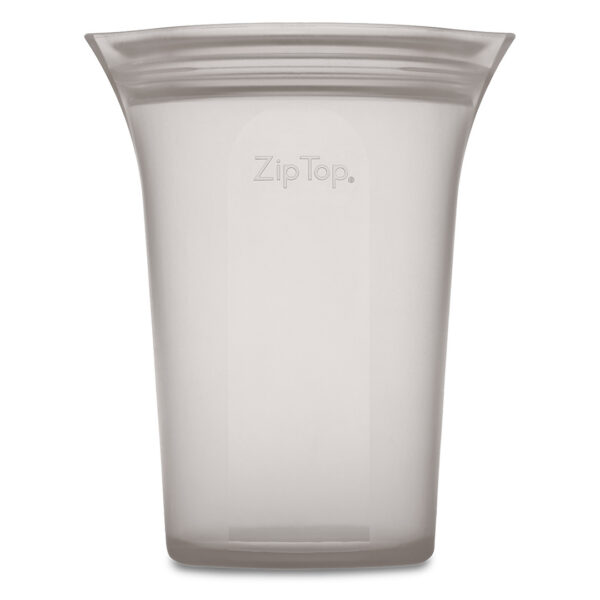 Zip Top Platinum Silicone Large Cup Grey