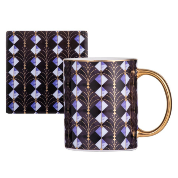 Ashdene Mug & Coaster Decadence Midnight 360ml