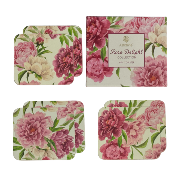 Ashdene Coaster Rose Delight Set of 6