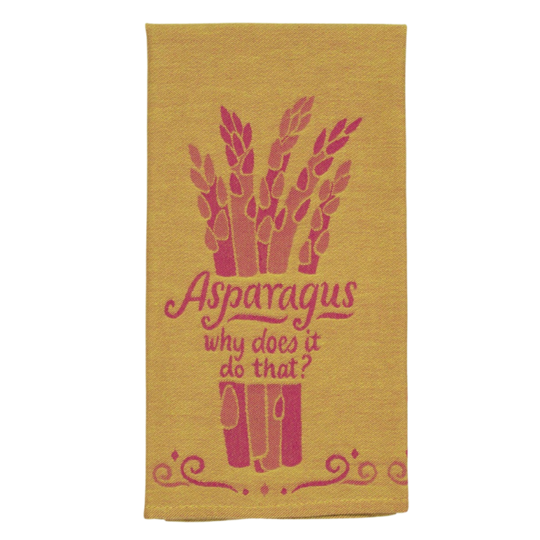 Blue Q Novelty Tea Towel ‘Asparagus. Why does it do that’