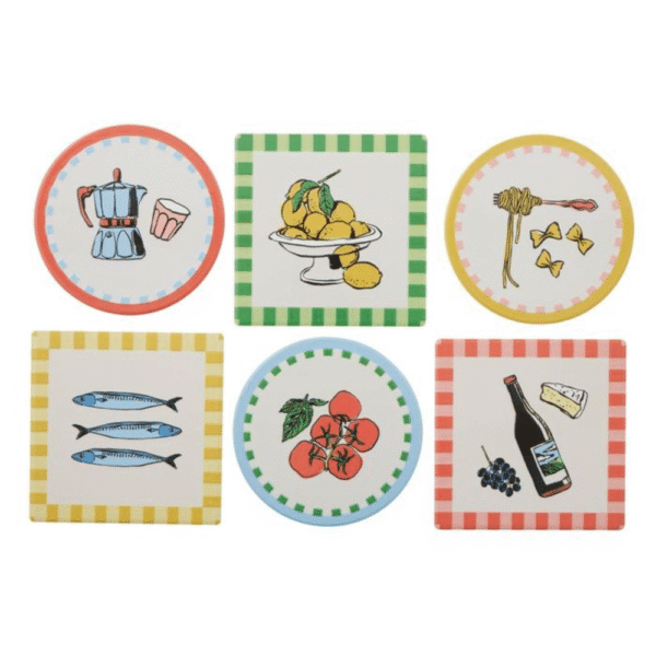 Assemble Sardine & Pomodoro Ceramic Coaster Assorted Designs