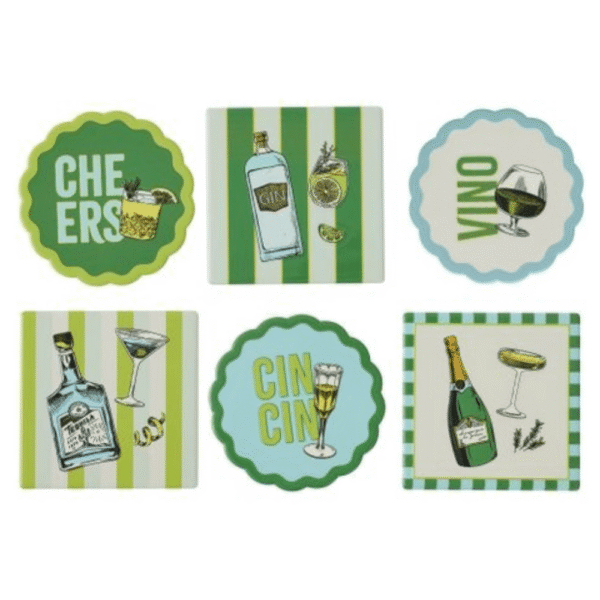 Assemble Gimlet Ceramic Coasters 10cm (Assorted Designs)