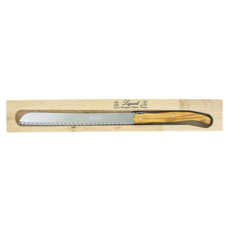 André Verdier Laguiole Debutant Bread Knife Olive Wood