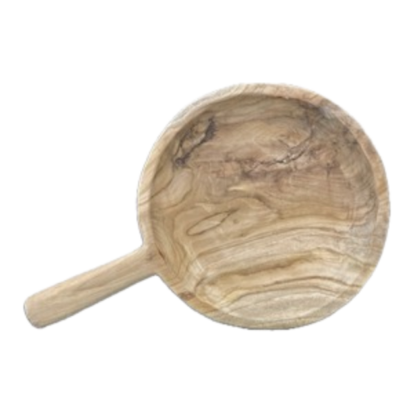 Bear & Fox Organic Teak Round Platter with Handle 40cm