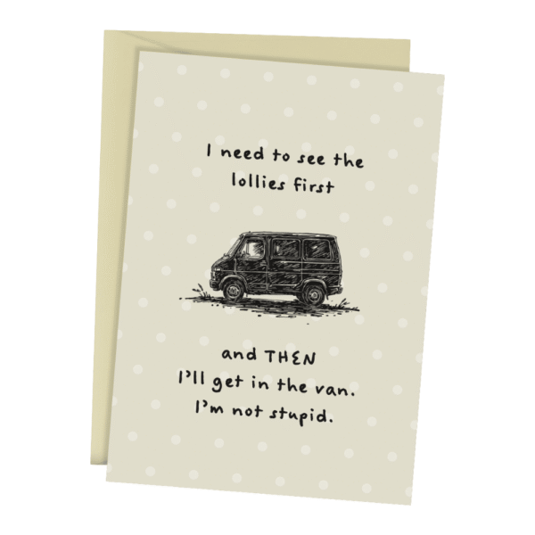 Blackwell Press Lollies First Van Second Card
