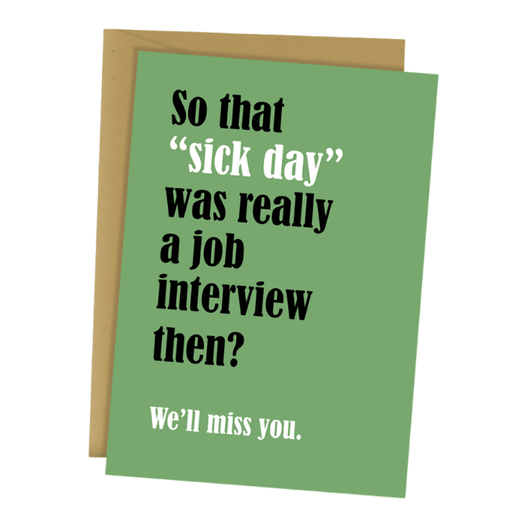Blackwell Press So That “Sick Day” Card