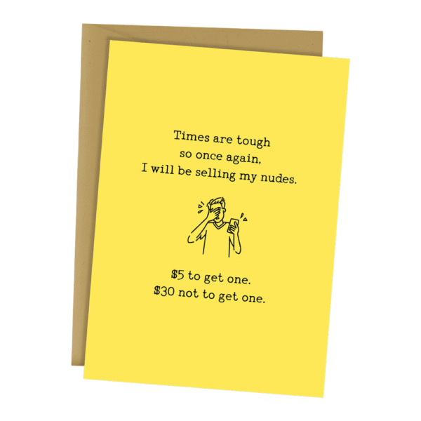Blackwell Press Selling My Nudes Card