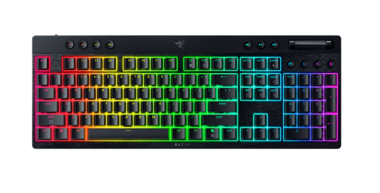 RAZER BLACKWIDOW V4 LOW-PROFILE HYPERSPEED - WIRELESS LOW-PROFILE MECHANICAL GAMING KEYBOARD (YELLOW LINEAR SWITCH) - US LAYOUT - FRML