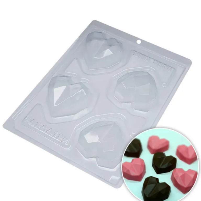 BWB Small Geo Hearts 3 Piece Chocolate Mould