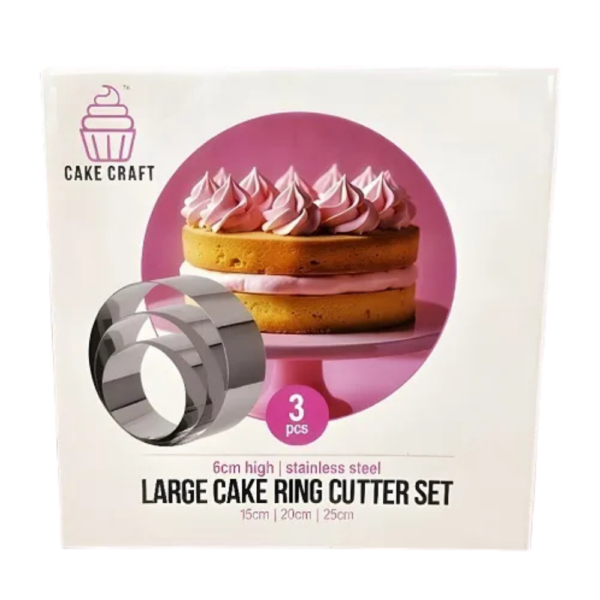 Cake Craft Large Cake Ring Cutter Set of 3