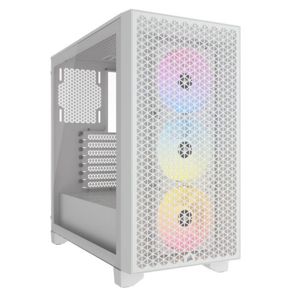 Corsair 3000D RGB Tempered Glass Mid Tower Case White