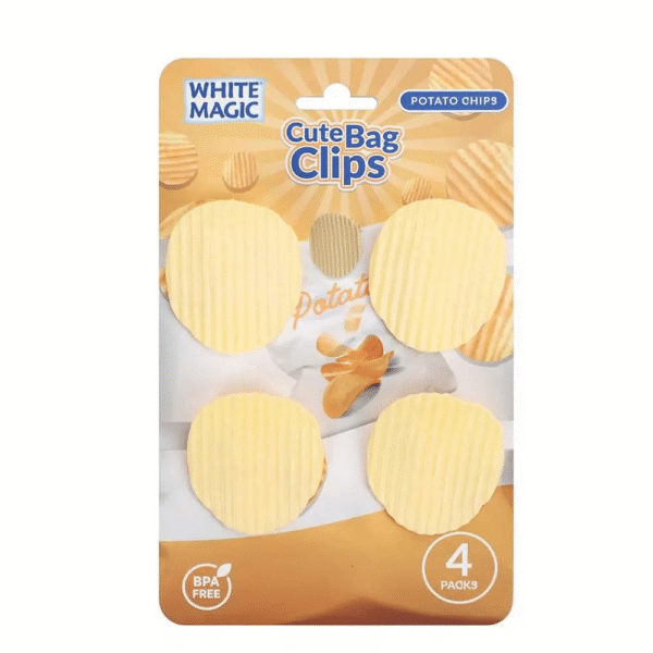 White Magic Cute Bag Clips Potato Chip 4 Pack